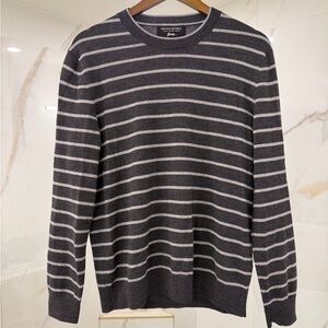Banana Republic Italian Merino Wool Striped Crewneck Sweater M
